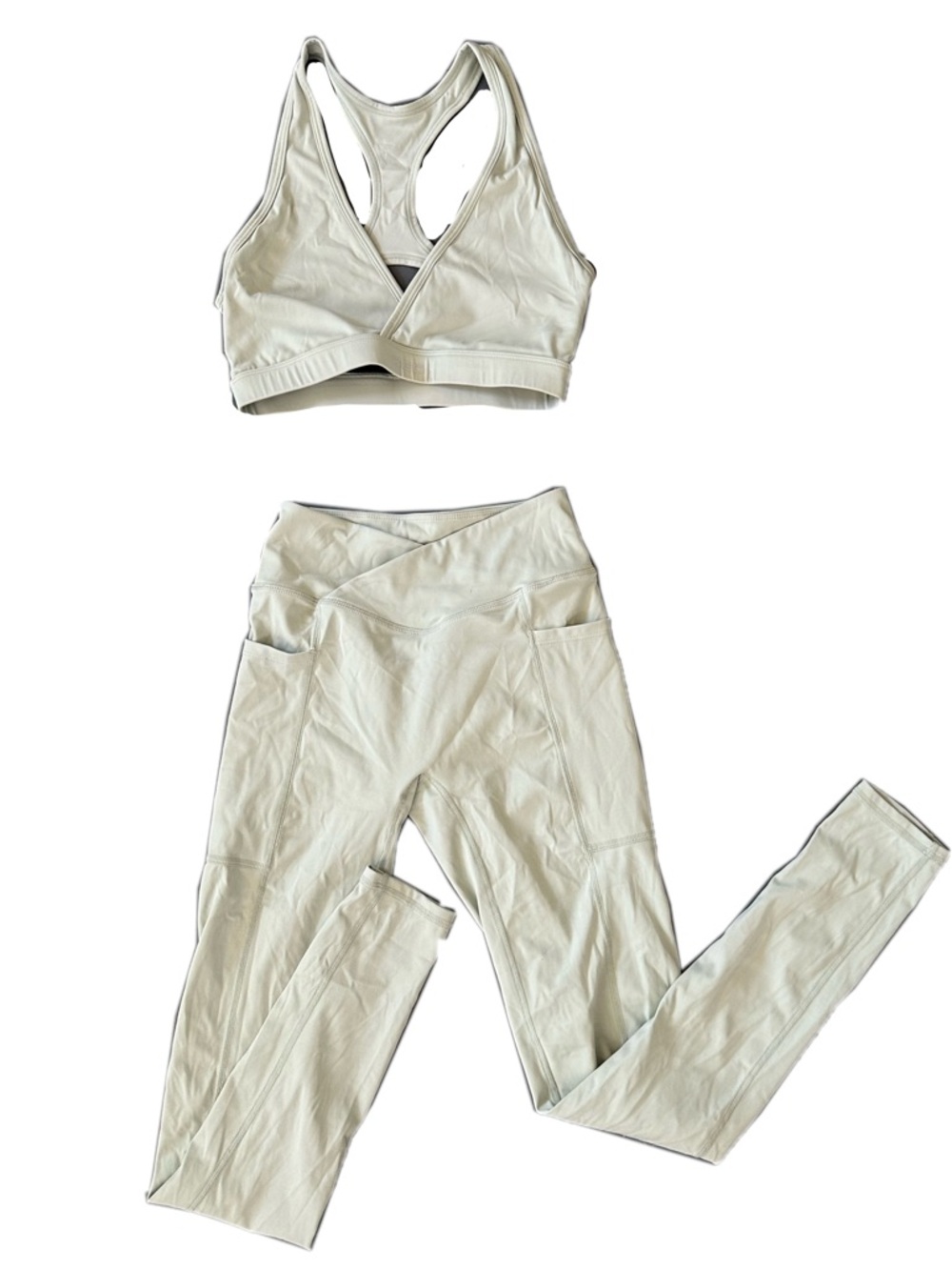 High-Rise Leggings with Matching Racerback Sports Bra Set